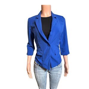 Contempto casuals women’s royal blue blazer 3/4 sleeve M